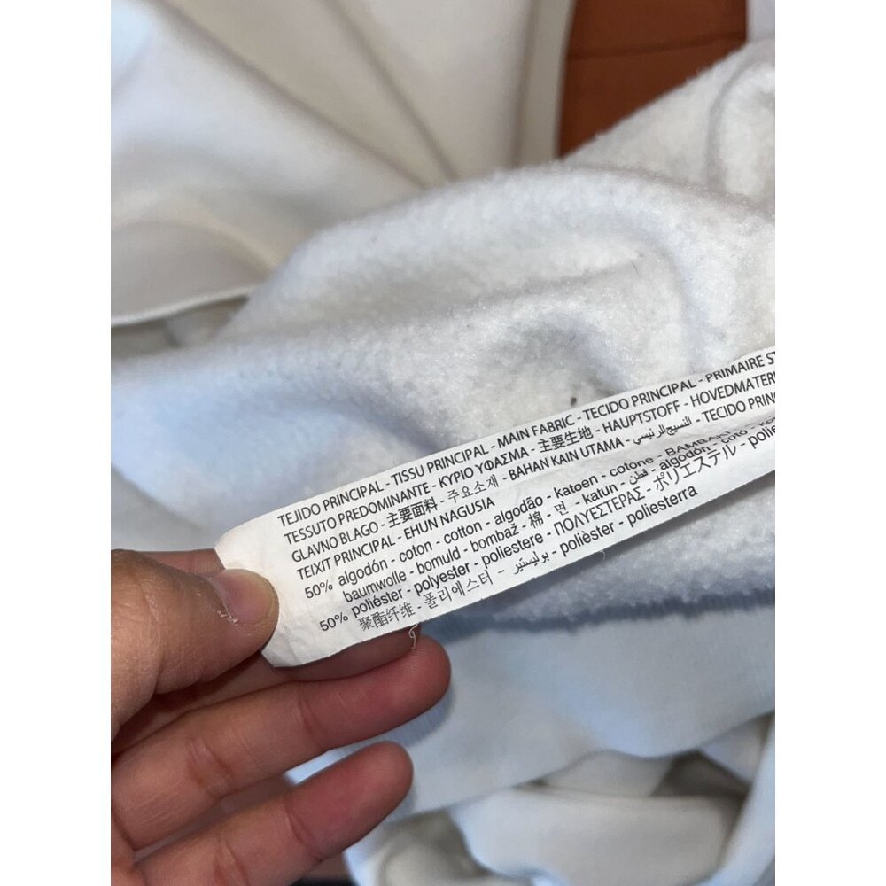 Zara White Ruffle Sweatshirt Size Medium - Picture 7 of 8